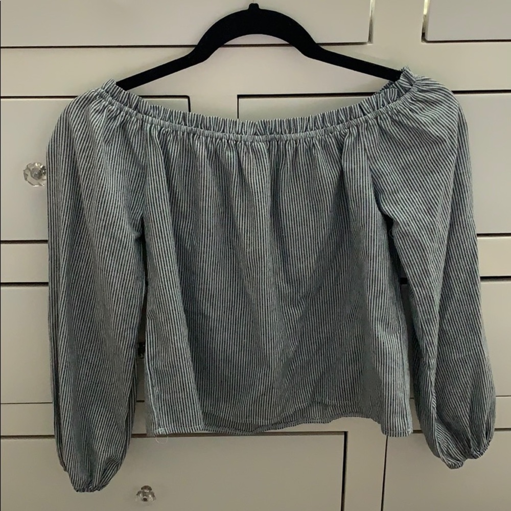 Brandy Melville off-the-shoulder striped top